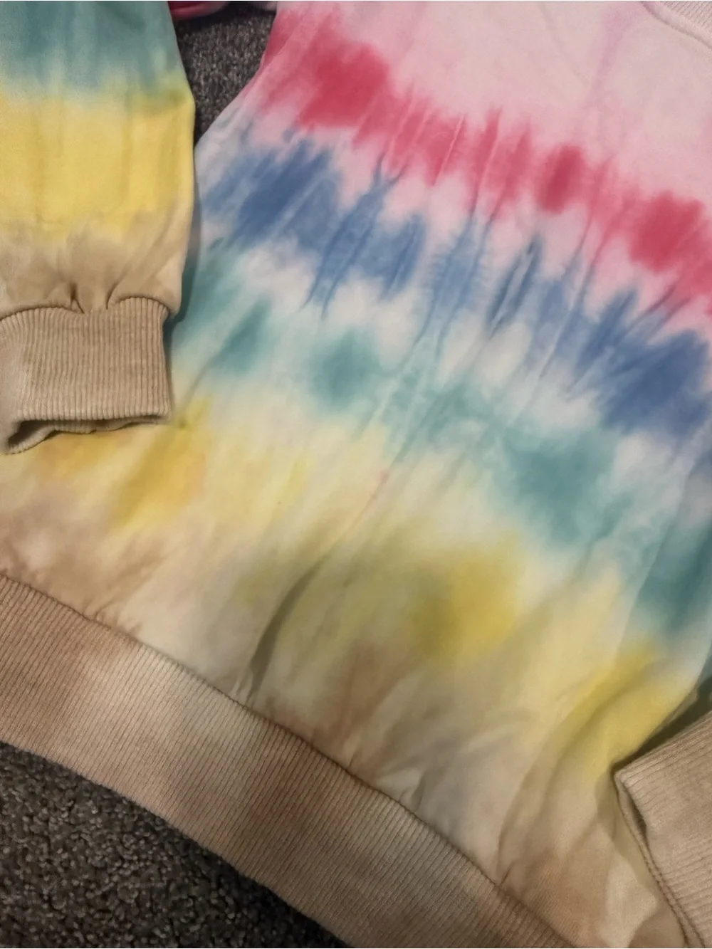 Lola + The Boys Ruffle Tie Dye Sweatshirt Sz 8